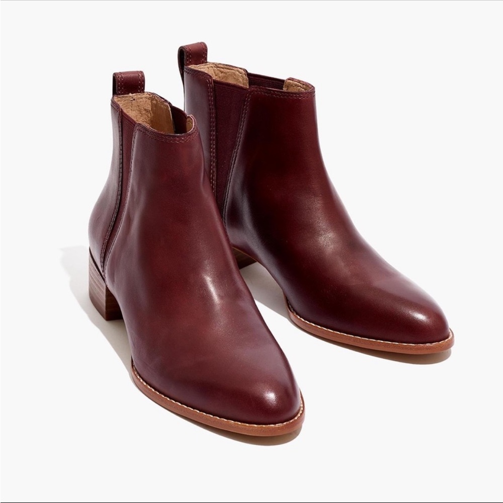 Madewell The Carina Leather Chelsea Boot Dark Cabernet